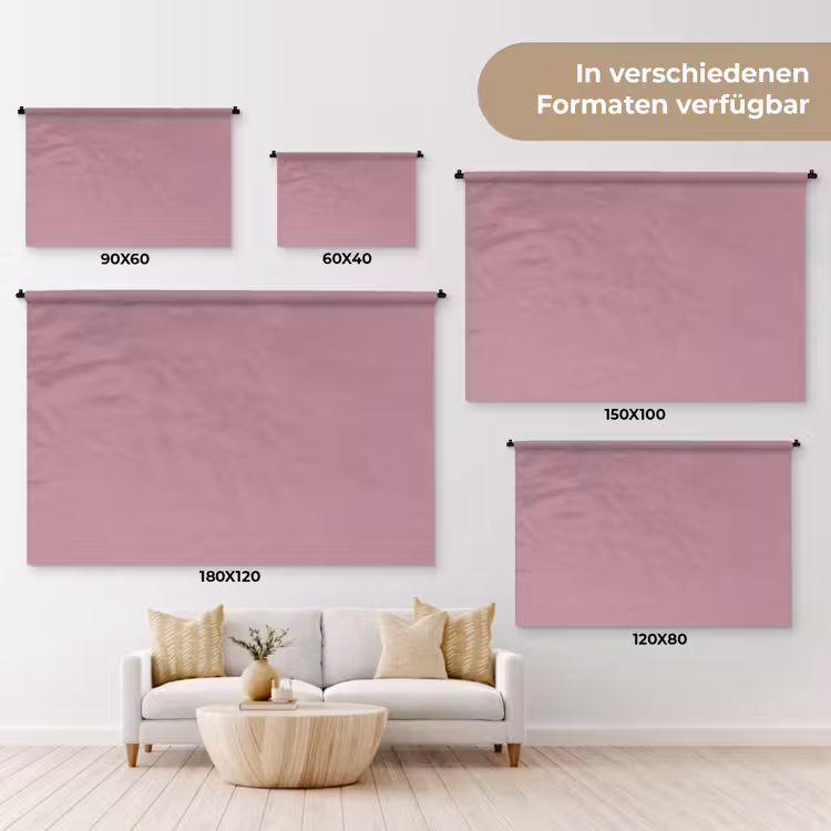 Dusty - Mauve - Paars Wandkleed katoen klein 269 -tsfeer8_DE