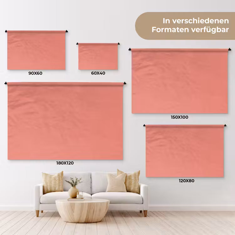 Dusty - Peach - Koraal Wandkleed katoen klein 269 -tsfeer8_DE