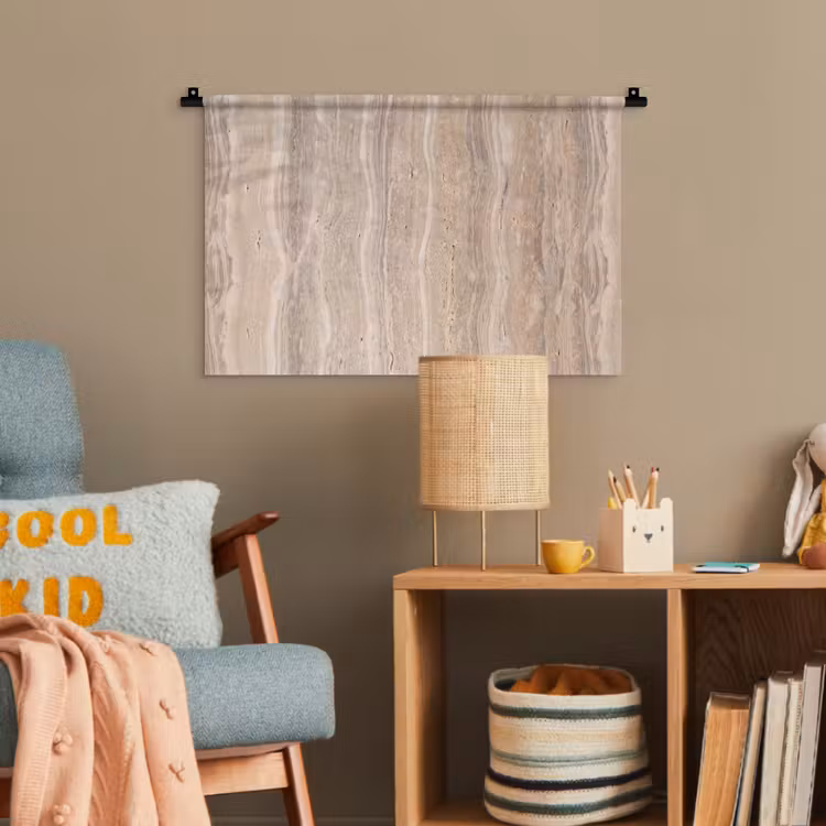 Steen - Patroon - Textuur - Natuurlijk - Beige Wandkleed katoen klein -wsfeer4_kind