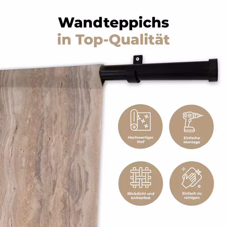 Steen - Patroon - Textuur - Natuurlijk - Beige Wandkleed katoen klein -tsfeer2_DE