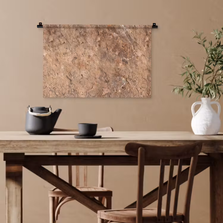 Steen - Natuur - Textuur - Abstract - Bruin Wandkleed katoen klein -sfeer6