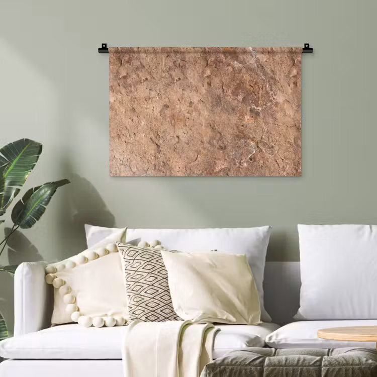 Steen - Natuur - Textuur - Abstract - Bruin Wandkleed katoen klein -sfeer7