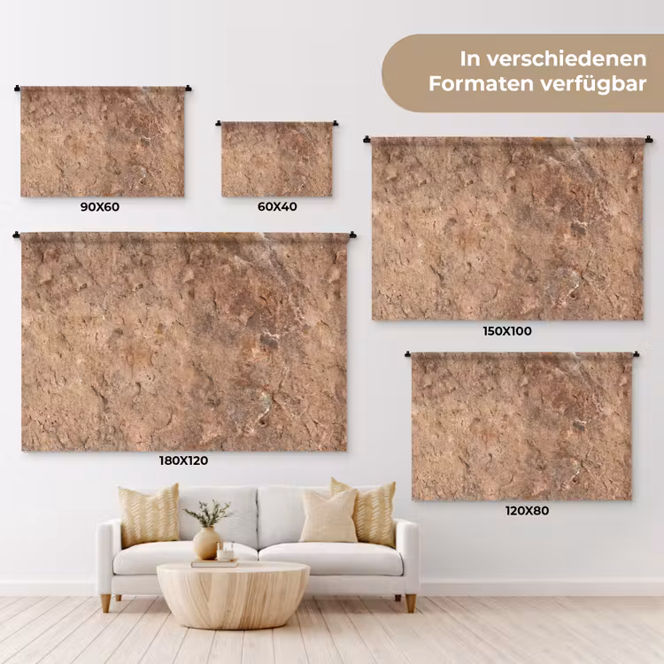Steen - Natuur - Textuur - Abstract - Bruin Wandkleed katoen klein -tsfeer8_DE