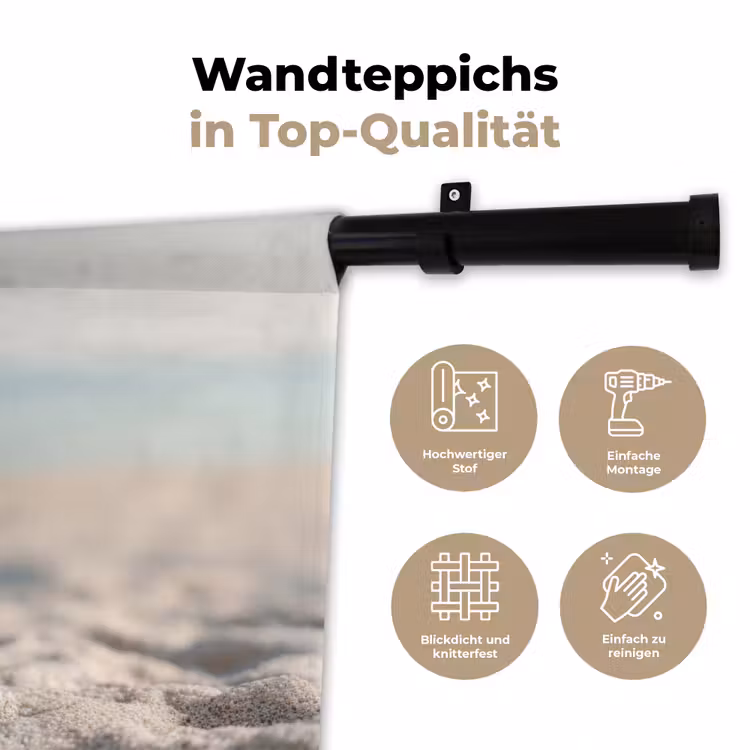 Stenen - Stapel - Zand - Zee Wandkleed katoen klein -tsfeer2_DE