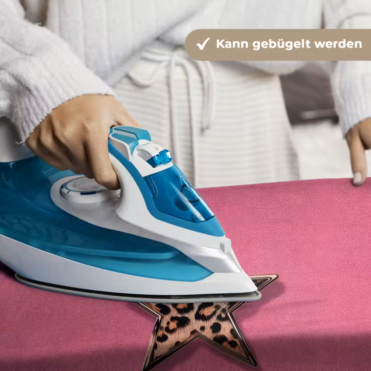 Ster - Luipaard - Print - Roze Wandkleed katoen klein -tsfeer9_DE