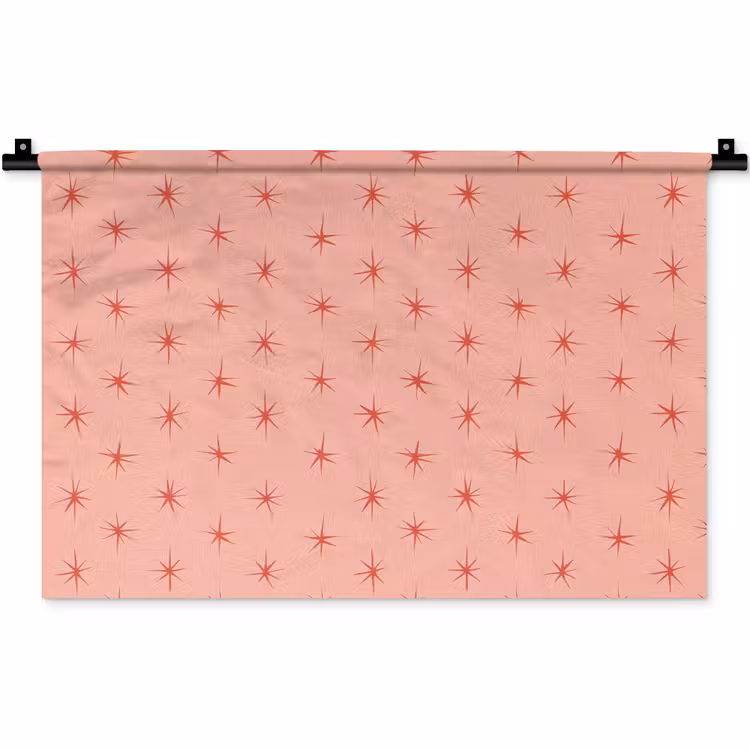 Sterretjes - Patroon - Oranje Wandkleed katoen klein 269 -zz3d