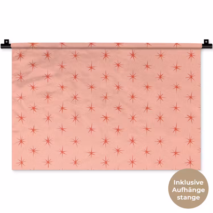 Sterretjes - Patroon - Oranje Wandkleed katoen klein 269 -t3d_DE
