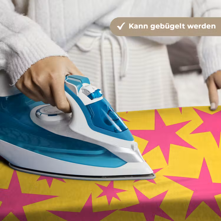 Sterren - Patroon - Roze - Geel Wandkleed katoen klein 269 -tsfeer9_DE