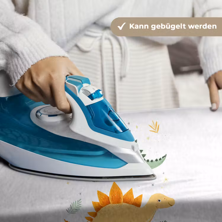 Sterren - Stegosaurussen - Blaadjes - Groen Wandkleed katoen klein -tsfeer9_DE