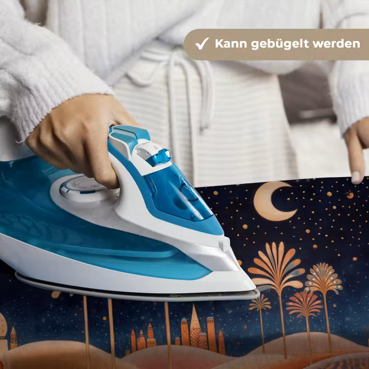 Sterrenhemel - Palmen - Rivier Wandkleed katoen klein -tsfeer9_DE