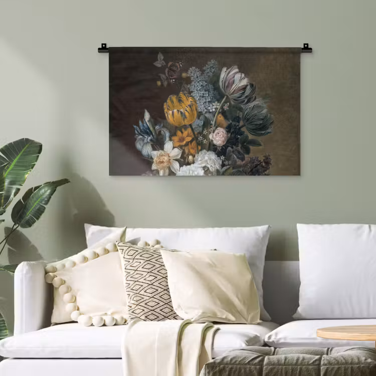 Stilleven met bloemen - Schilderij van Eelke Jelles Eelkema Wandkleed katoen klein -sfeer7