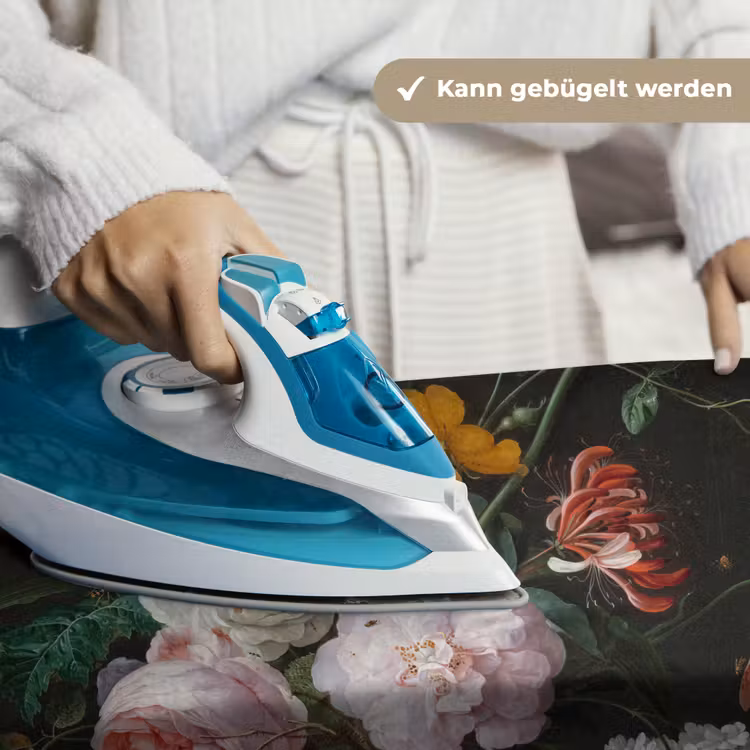 Stilleven met bloemen in een glazen vaas - Schilderij van Jan Davidsz. de Heem Wandkleed katoen klein -tsfeer9_DE