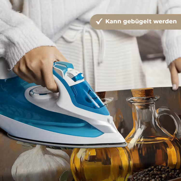 Stilleven - Olijfolie - Knoflook - Kruiden Wandkleed katoen klein -tsfeer9_DE