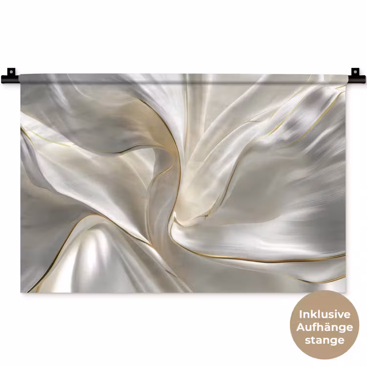 Stof - Plooien - Goud Wandkleed katoen klein -t3d_DE