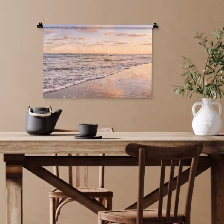 Strand - Branding - Wolken Wandkleed katoen klein -sfeer6