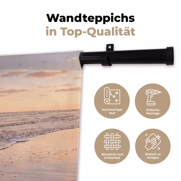 Strand - Branding - Wolken Wandkleed katoen klein -tsfeer2_DE