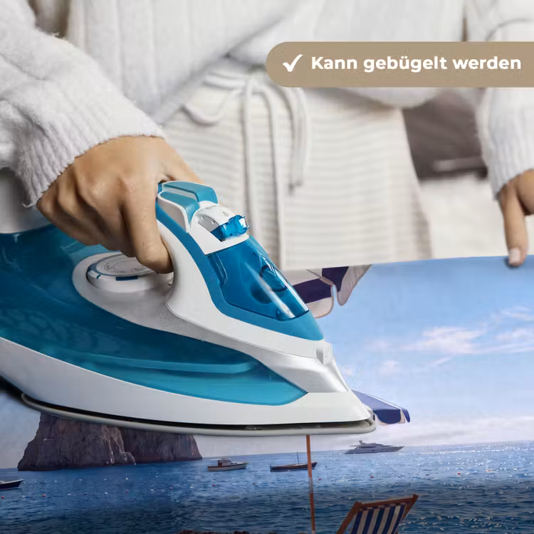 Strand - Ligstoel - Parasol - Zomer - Blauw Wandkleed katoen klein -tsfeer9_DE