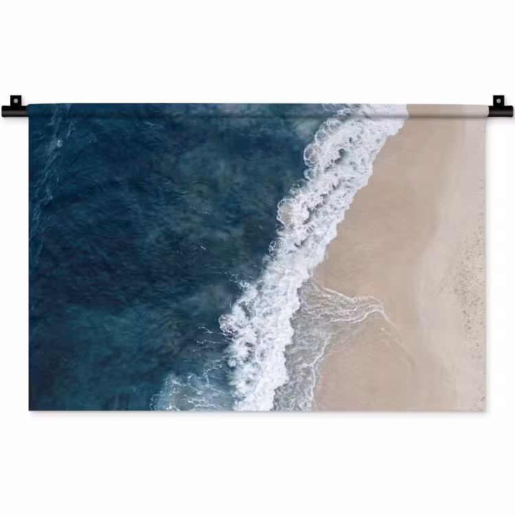 Strand - Zee - Golven Wandkleed katoen klein -zz3d