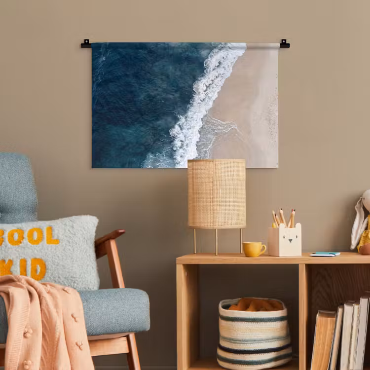 Strand - Zee - Golven Wandkleed katoen klein -wsfeer4_kind