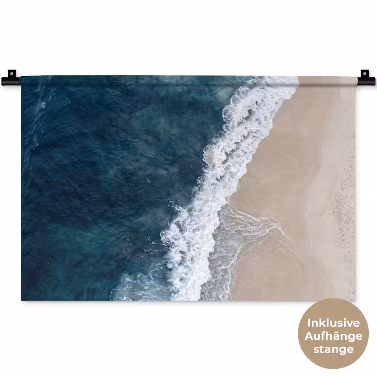 Strand - Zee - Golven Wandkleed katoen klein -t3d_DE