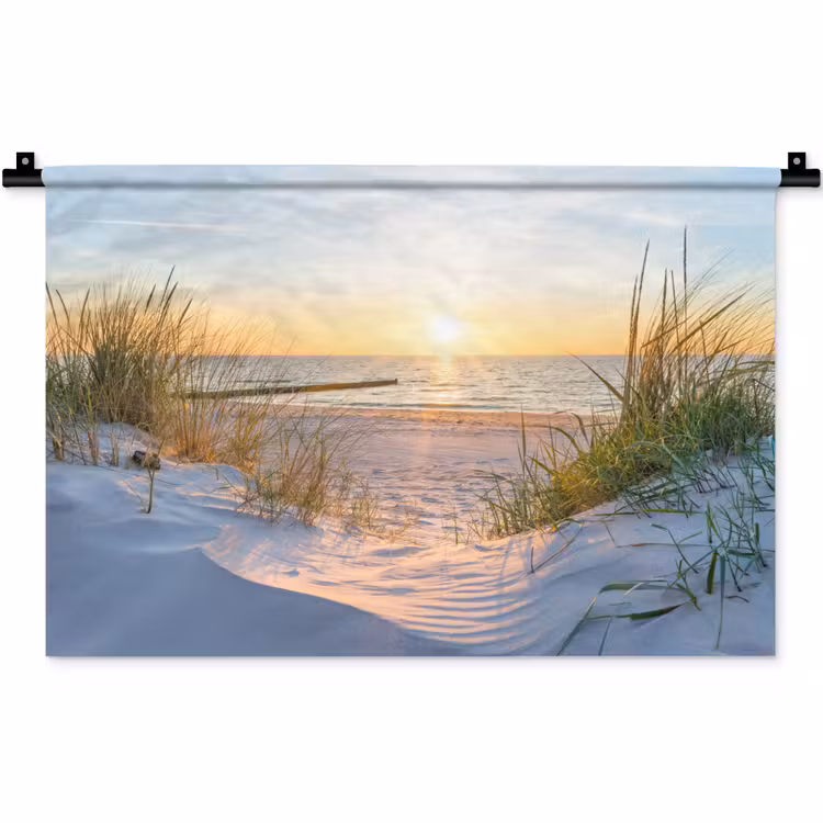 Strand - Zon - Duin - Gras - Zand - Horizon Wandkleed katoen klein -zz3d