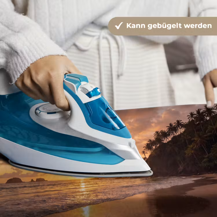 Strand - Zonsondergang - Natuur - Tropisch - Oranje Wandkleed katoen klein -tsfeer9_DE