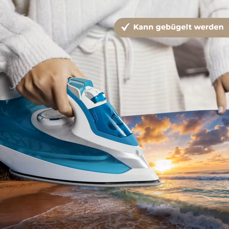 Strand - Zonsondergang - Golven - Natuur - Goud Wandkleed katoen klein -tsfeer9_DE