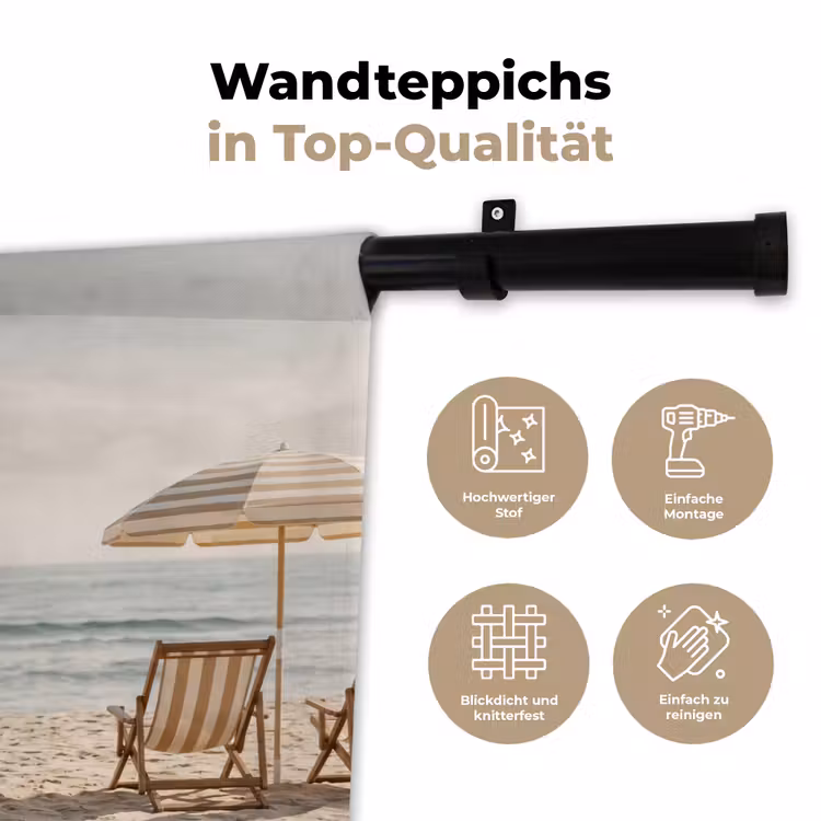 Strand - Stoelen - Parasol Wandkleed katoen klein -tsfeer2_DE
