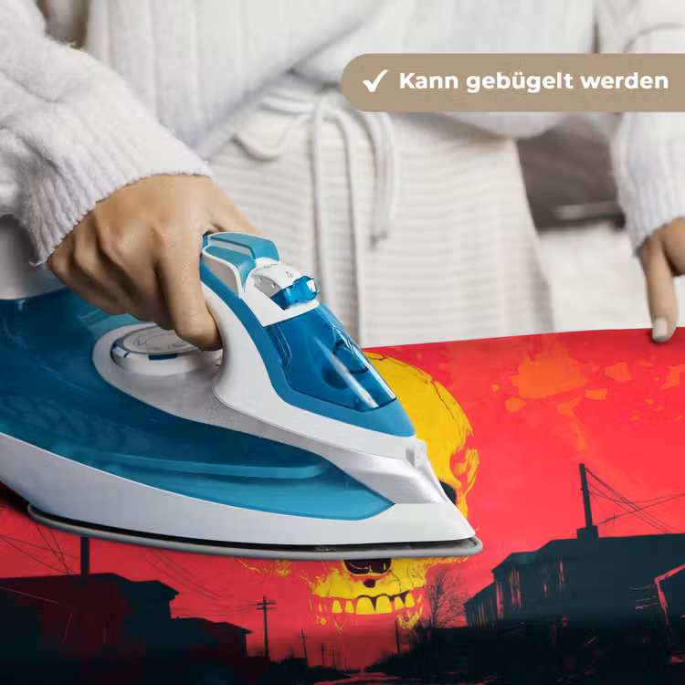 Straat - Verlaten - Schedel - Geel Wandkleed katoen klein -tsfeer9_DE