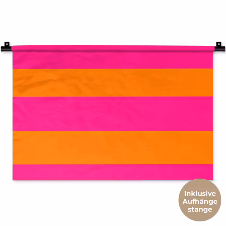 Strepen - Horizontaal - Roze Wandkleed katoen klein 269 -t3d_DE