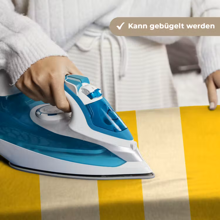 Strepen - Klassiek - Geel Wandkleed katoen klein 269 -tsfeer9_DE