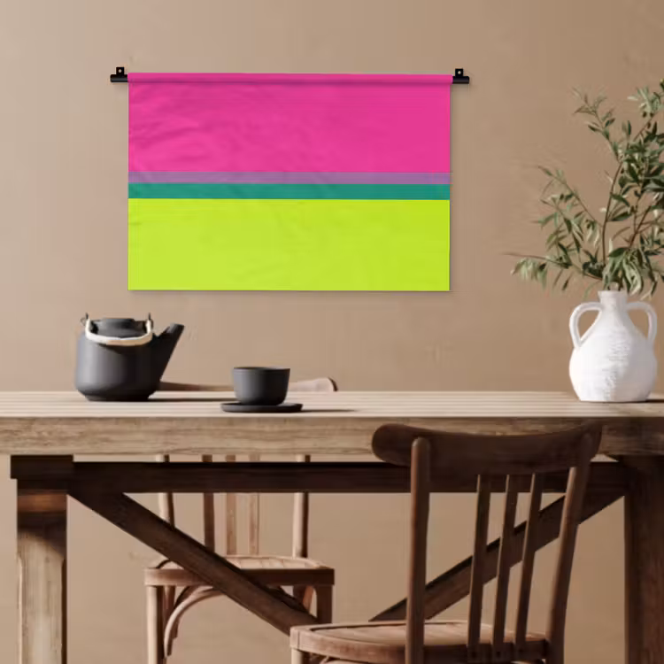 Strepen - Modern - Kleurrijk Wandkleed katoen klein -sfeer6