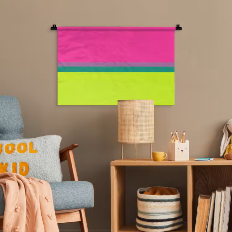 Strepen - Modern - Kleurrijk Wandkleed katoen klein -wsfeer4_kind
