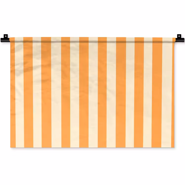 Strepen - Patroon - Oranje Wandkleed katoen klein 269 -zz3d