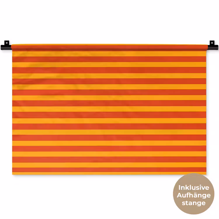 Strepen - Patroon - Oranje Wandkleed katoen klein 269 -t3d_DE