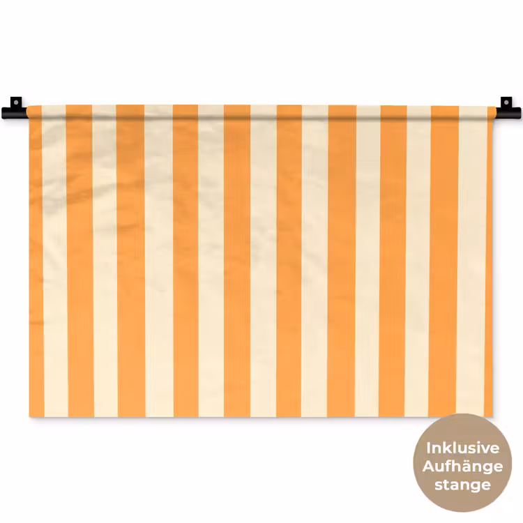 Strepen - Patroon - Oranje Wandkleed katoen klein 269 -t3d_DE
