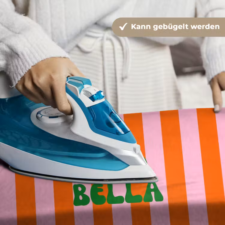 Strepen - Oranje - Verticaal - Ciao bella Wandkleed katoen klein -tsfeer9_DE