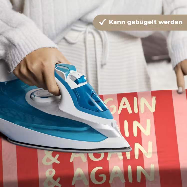 Strepen - Rood - Try again Wandkleed katoen klein -tsfeer9_DE