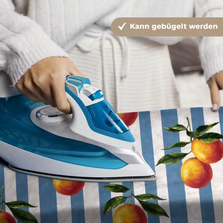 Strepen - Citroen - Blauw Wandkleed katoen klein 269 -tsfeer9_DE