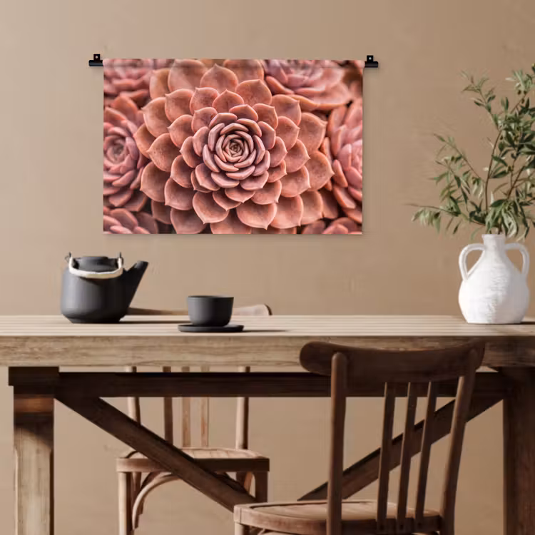 Vetplant - Organisch - Roze Wandkleed katoen klein -sfeer6