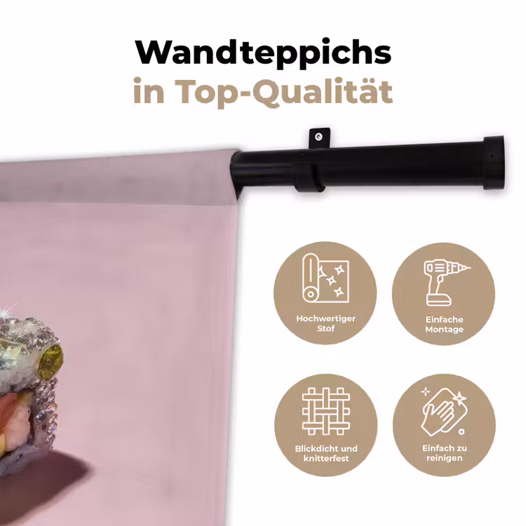 Sushi - Rolletjes - Steentjes - Kleurrijk Wandkleed katoen klein -tsfeer2_DE