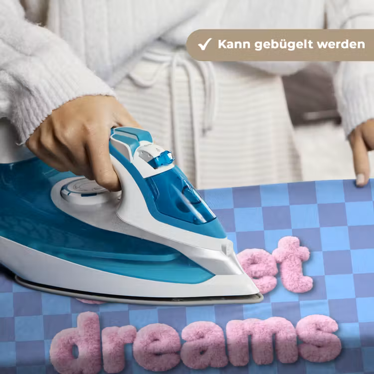 Sweet dreams - Vierkanten - Roze - Blauw Wandkleed katoen klein -tsfeer9_DE