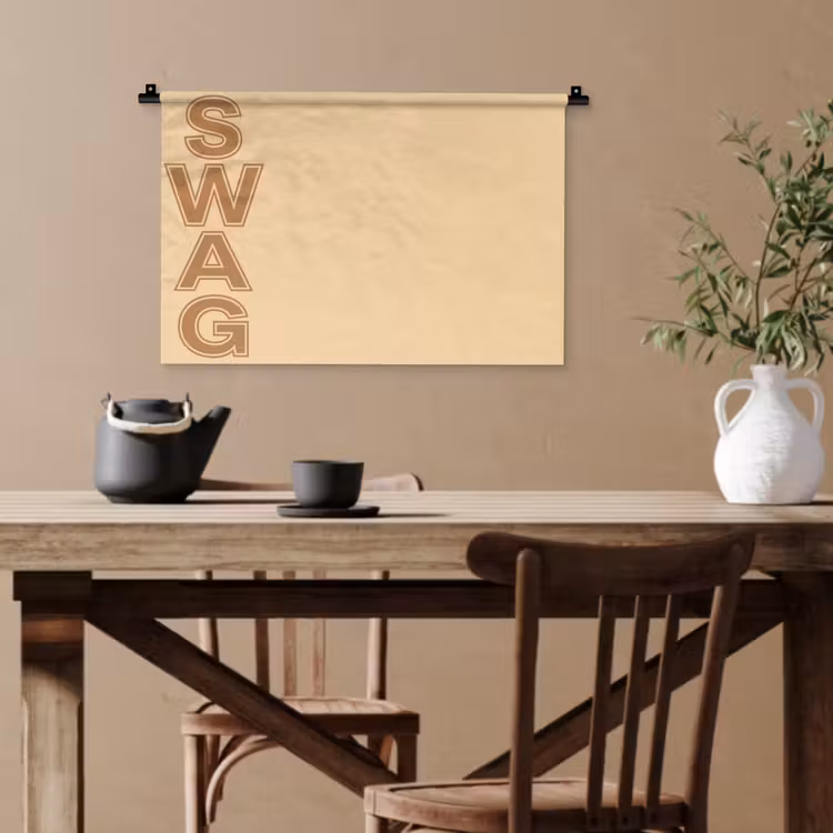 Swag - Bruin - Beige Wandkleed katoen klein -sfeer6