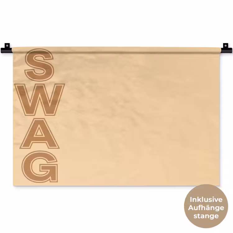 Swag - Bruin - Beige Wandkleed katoen klein -t3d_DE