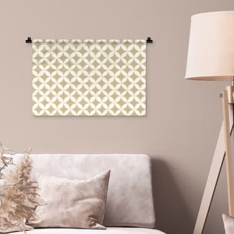 Symmetrisch - Motief - Beige Wandkleed katoen klein 269 -sfeer4