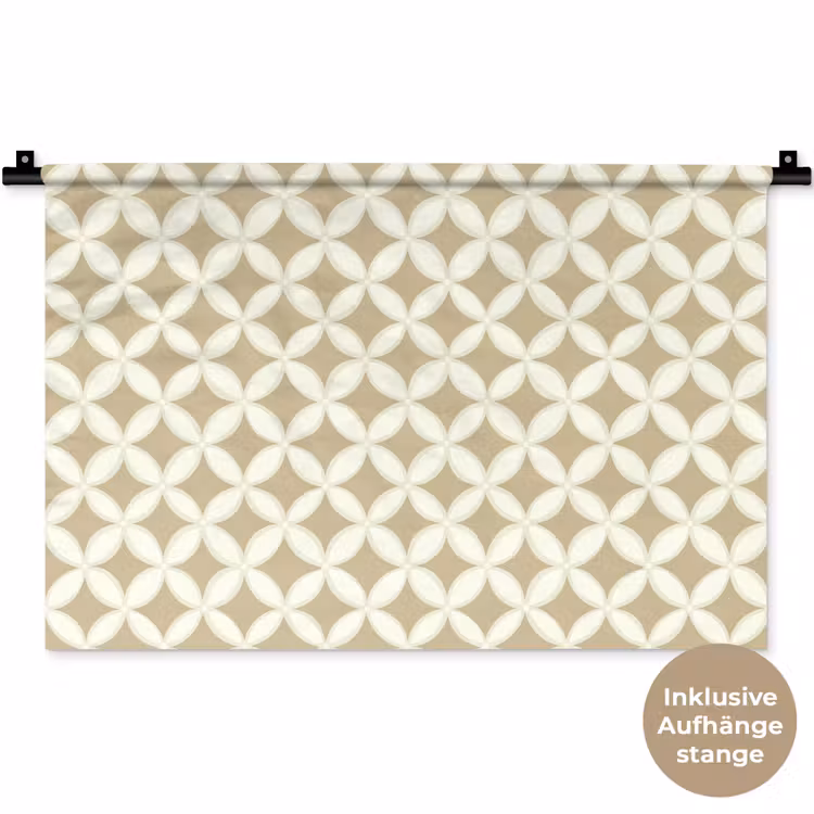 Symmetrisch - Motief - Beige Wandkleed katoen klein 269 -t3d_DE