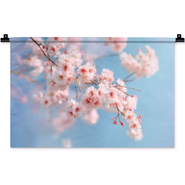 Takken - Bloesems - Roze Wandkleed katoen klein -zz3d
