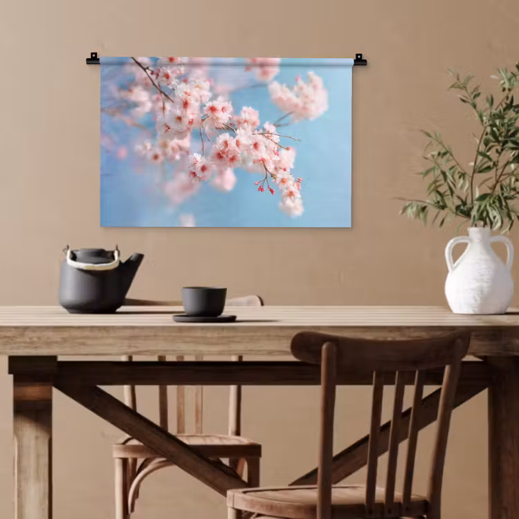 Takken - Bloesems - Roze Wandkleed katoen klein -sfeer6