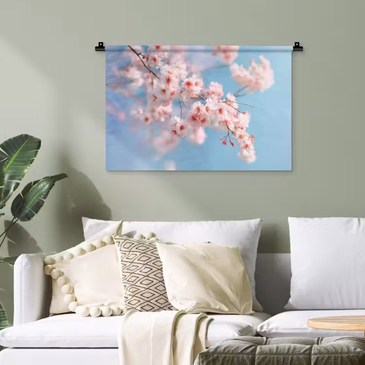 Takken - Bloesems - Roze Wandkleed katoen klein -sfeer7