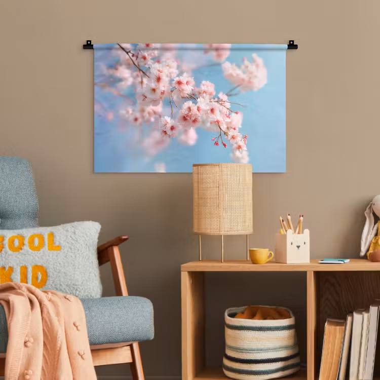 Takken - Bloesems - Roze Wandkleed katoen klein -wsfeer4_kind
